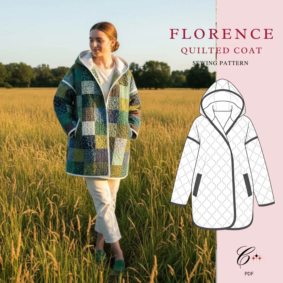 Florence Quilt Coat sewing pattern